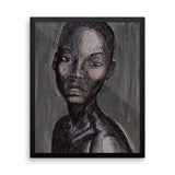 baserbillion art london grey silver black girl short hair great expression baserbillion art