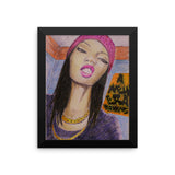 baserbillion art pink hat black girl cool look grimace sexy new era dawns baserbillion art