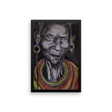 baserbillion art london elderly African black woman tribal jewellery earrings loop baserbillion art