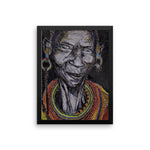 baserbillion art london elderly African black woman tribal jewellery earrings loop