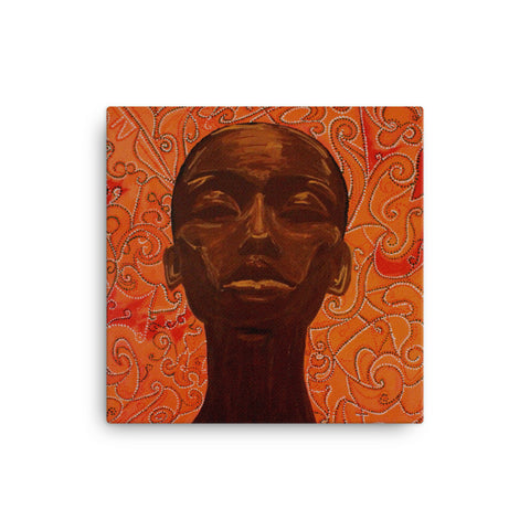 baserbillion art london orange dot black woman relax deep calm 