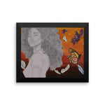 baserbillion art afro black girl london butterflies dawn